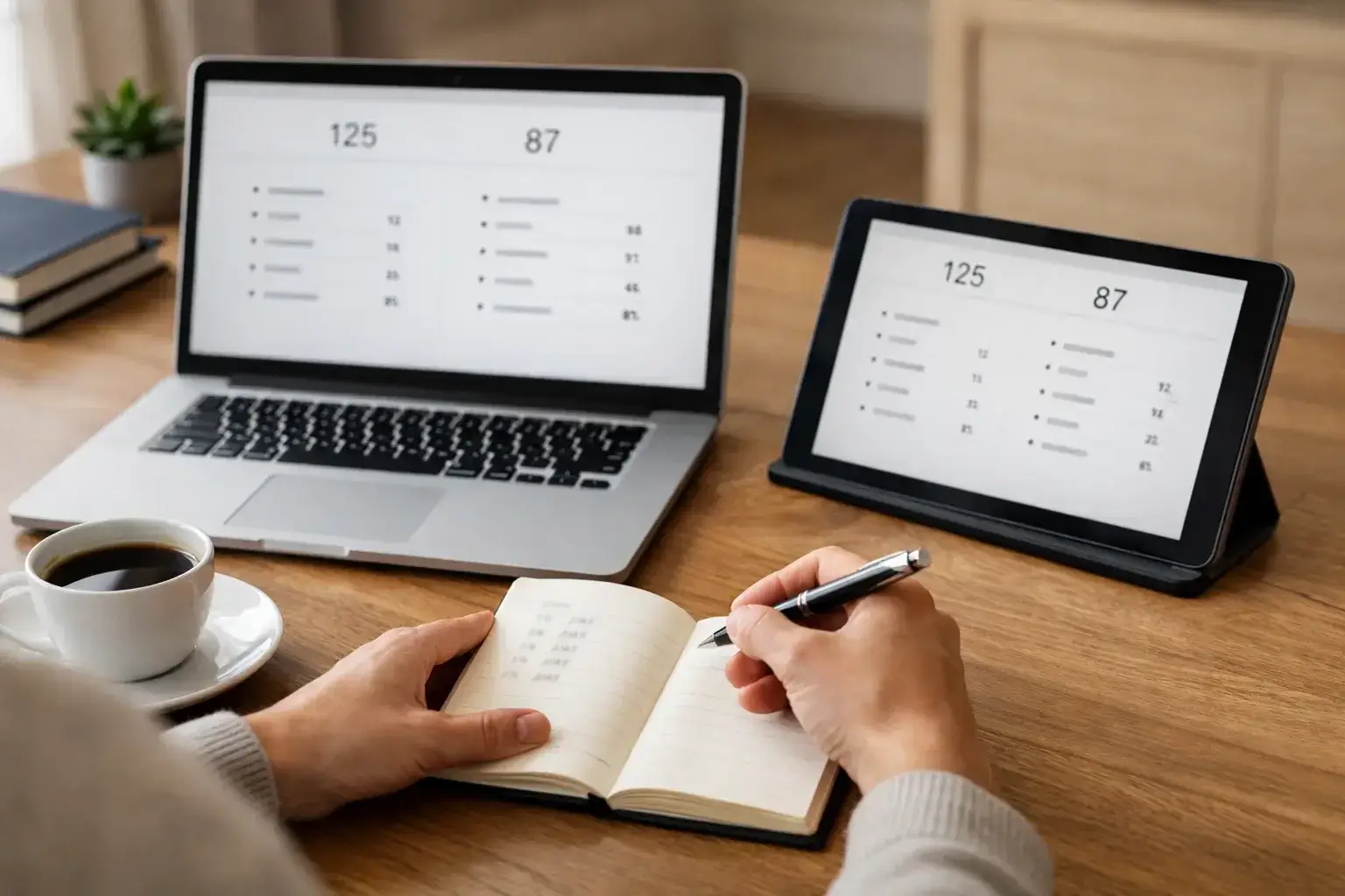 Persona che confronta le quote di diversi bookmaker per le scommesse sul ciclismo