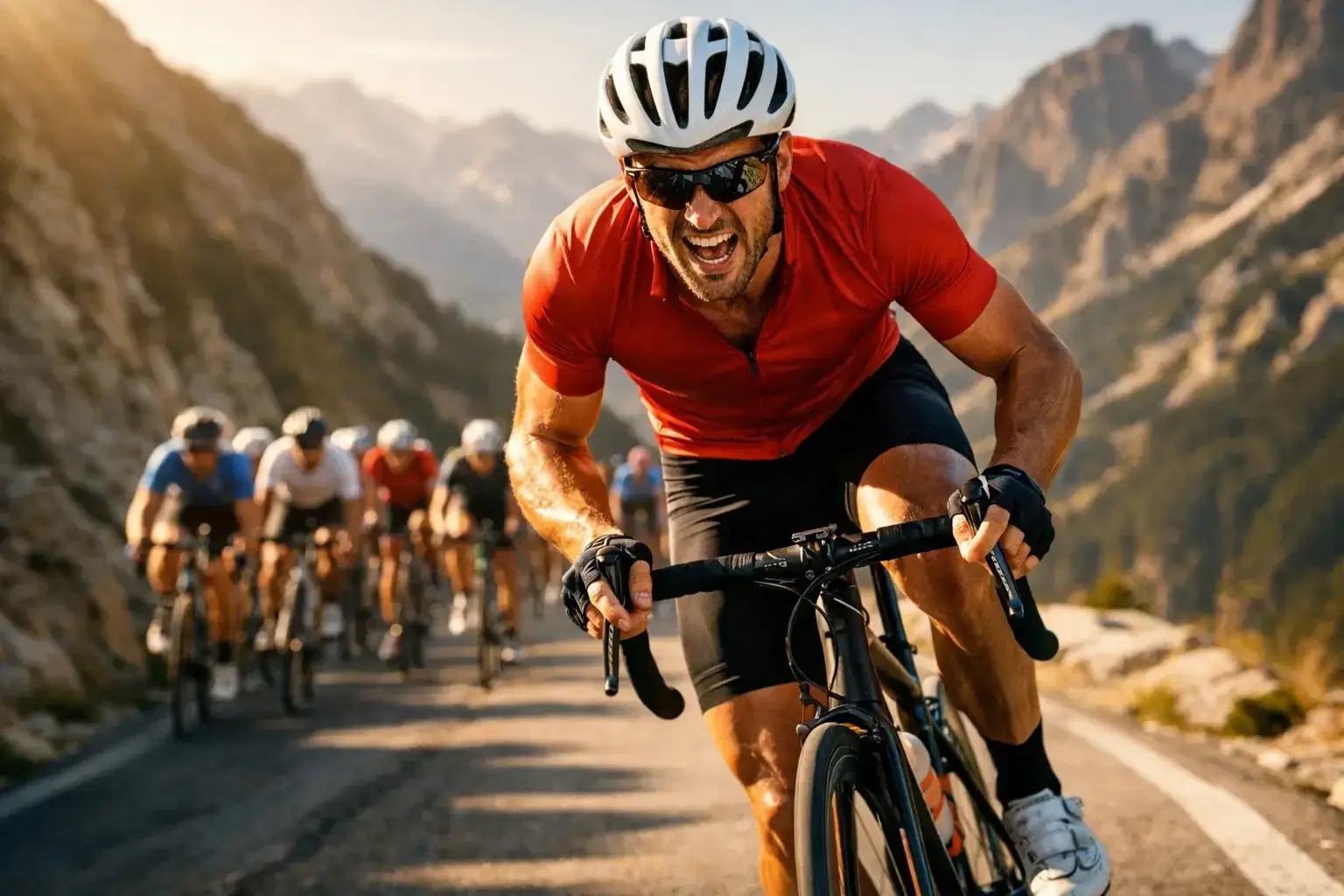 Finisseur in azione durante un attacco decisivo nel ciclismo