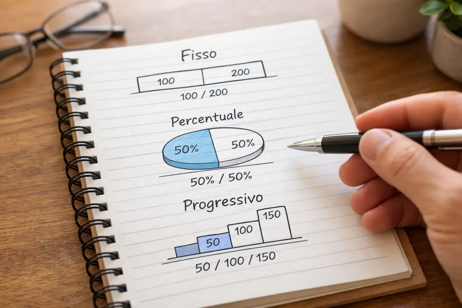 Rappresentazione visiva dei diversi metodi di staking per le scommesse sportive