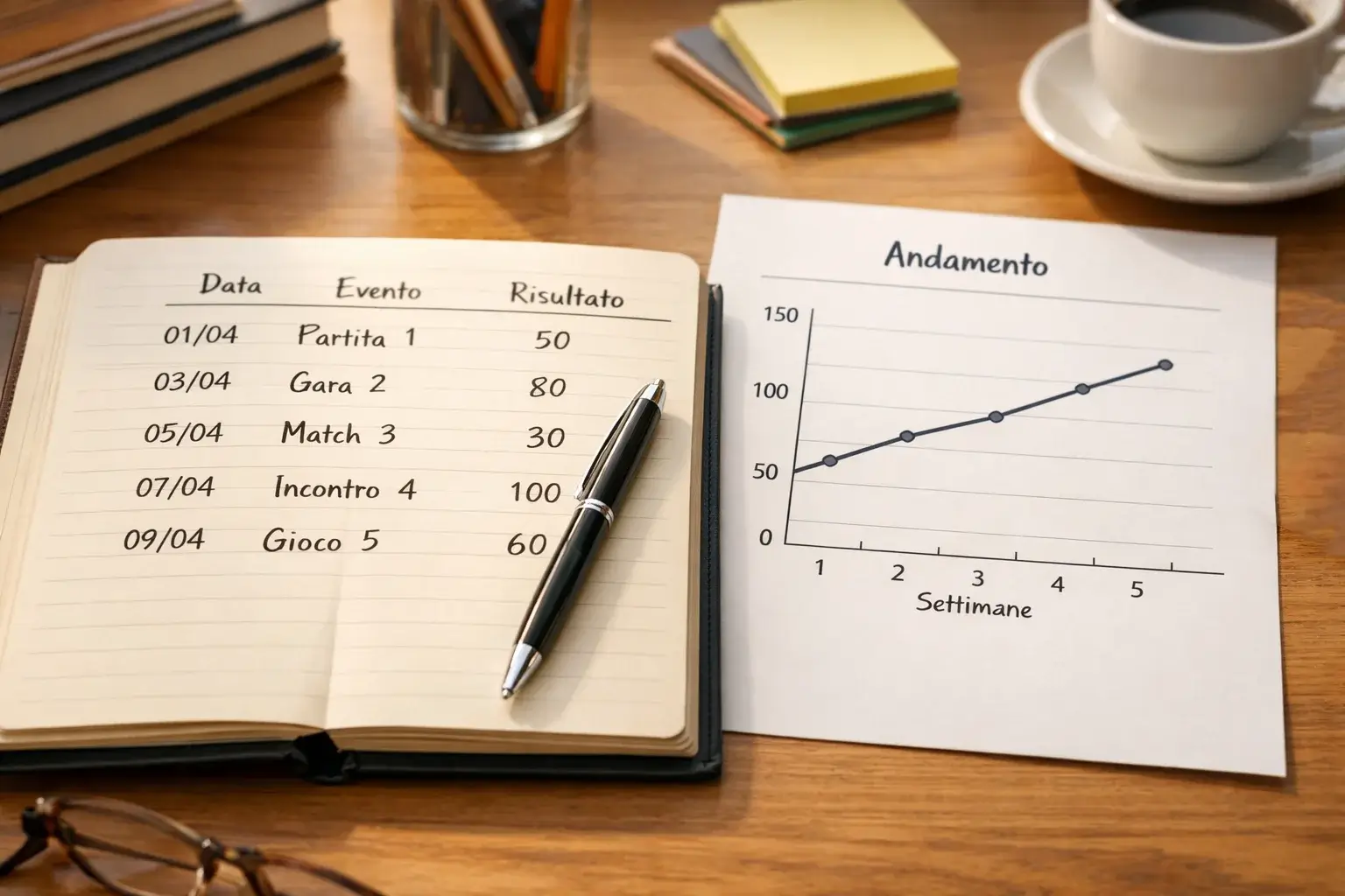 Registro dettagliato delle scommesse con analisi delle performance e metriche chiave