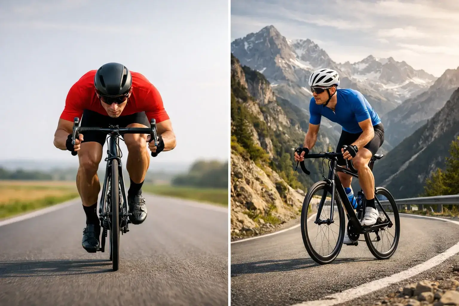 Confronto tra velocista e scalatore nel ciclismo professionistico